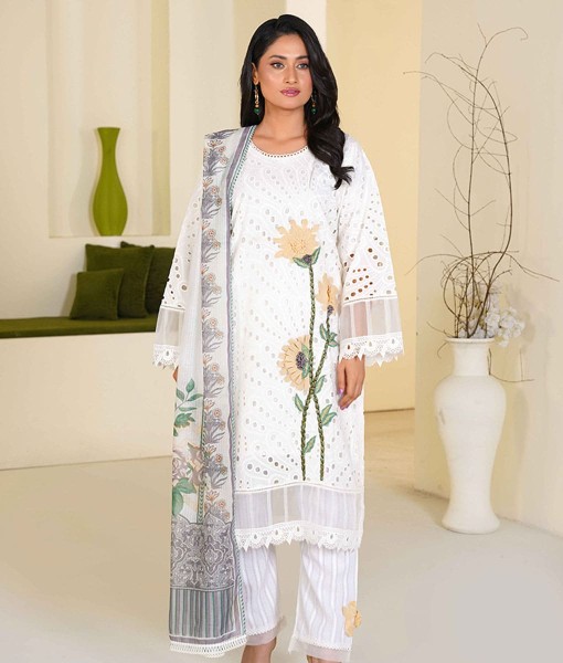 0225-Chikankari Embroidered