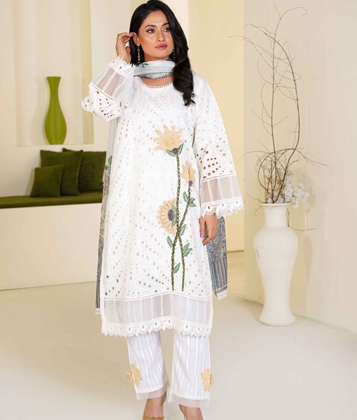 0225-Chikankari Embroidered