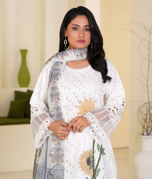 0225-Chikankari Embroidered