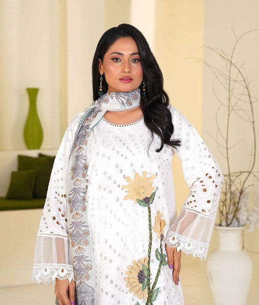 0225-Chikankari Embroidered