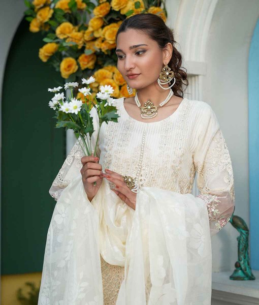 0251-Embroidered   Organza 