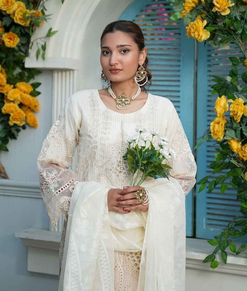 0251-Embroidered   Organza 