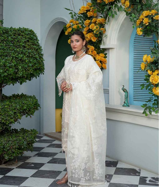 0251-Embroidered   Organza 