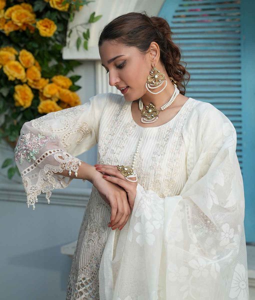 0251-Embroidered   Organza 