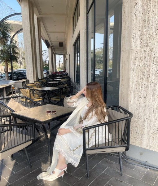 596 - Embroidered organza handmade Embellishment 