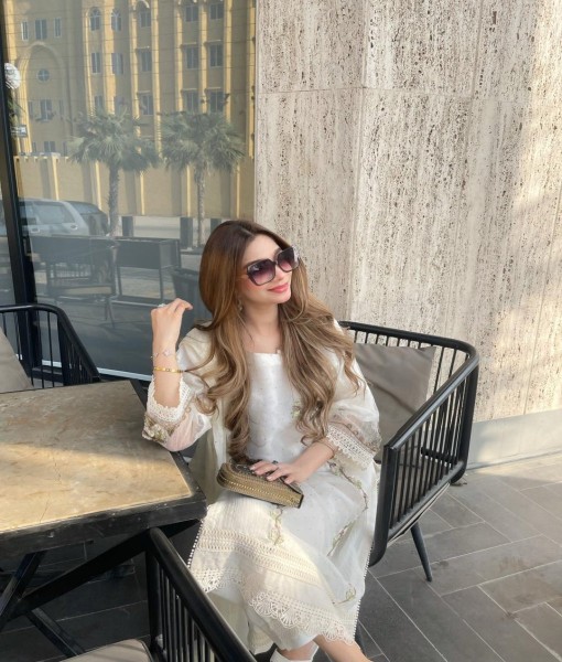 596 - Embroidered organza handmade Embellishment 