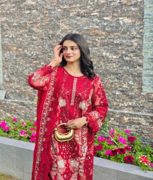 0276-Embroidered organza 