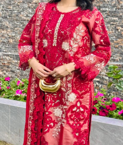 0276-Embroidered organza 