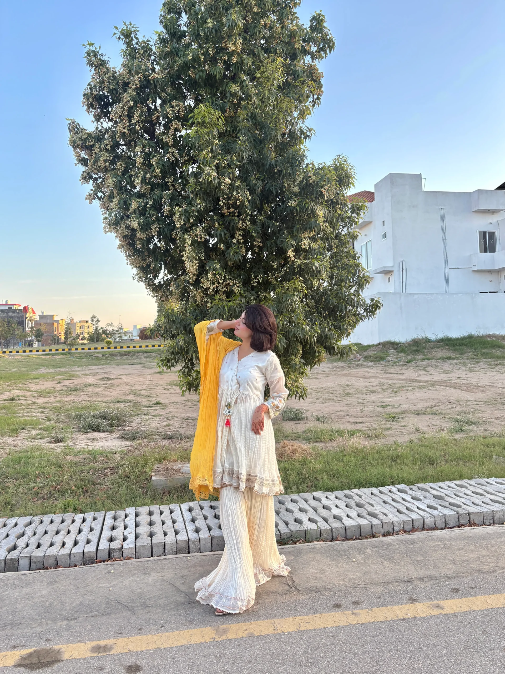 3 Piece Embroidered Cotton Suit - Image 3