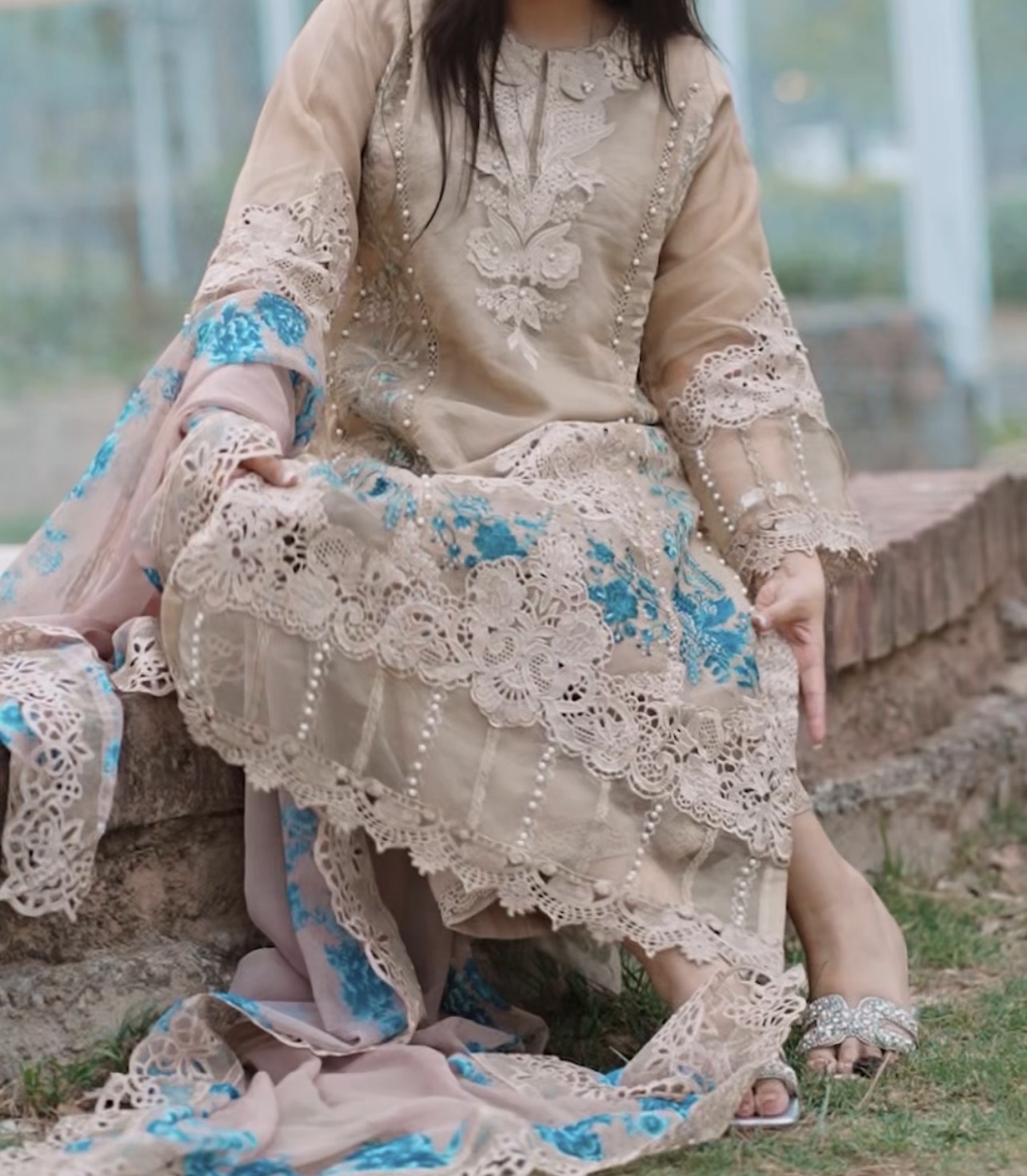 3 Piece Embroidered Viscose Suit - Image 5